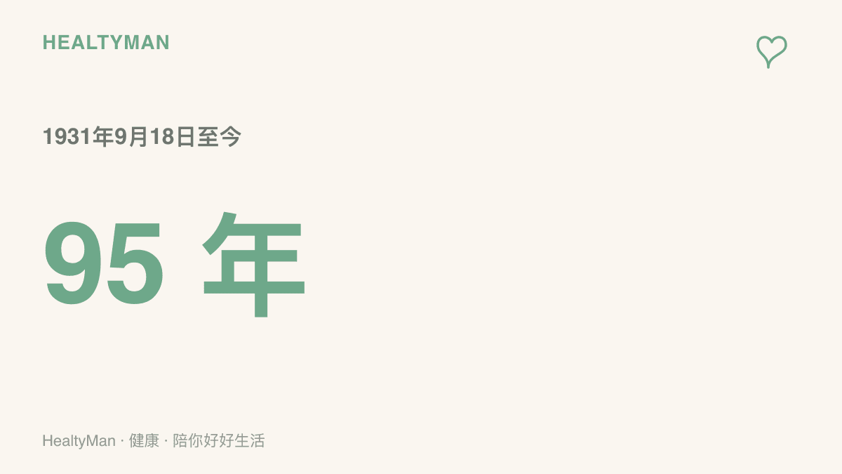 95這個數字代表1931年九一八事變至今經過的年分，屆滿95週年的紀念話題在這天登上熱搜