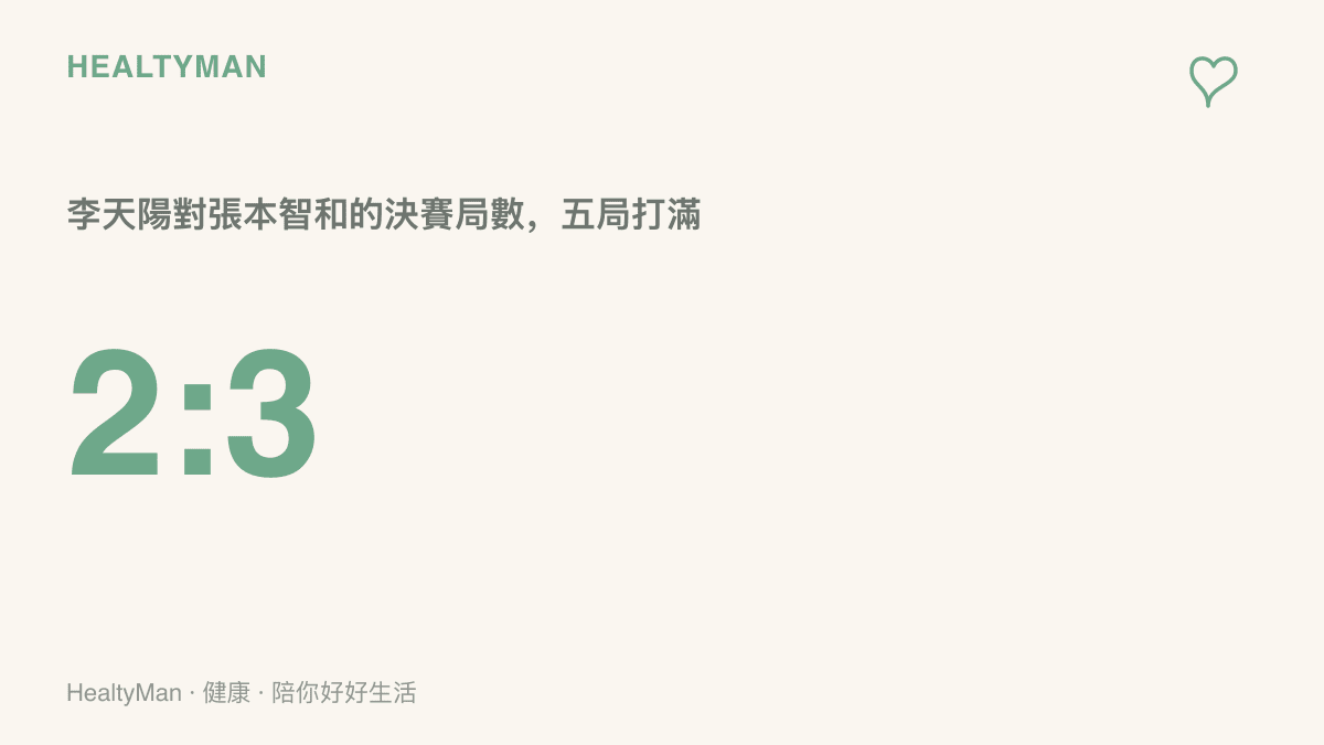 亞錦賽男單決賽比分：李天陽以2比3不敵張本智和，打滿五局才分出勝負