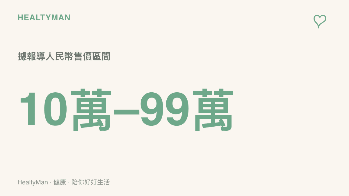 仿生陪伴機器人售價區間約十萬到九十九萬人民幣的統計圖卡