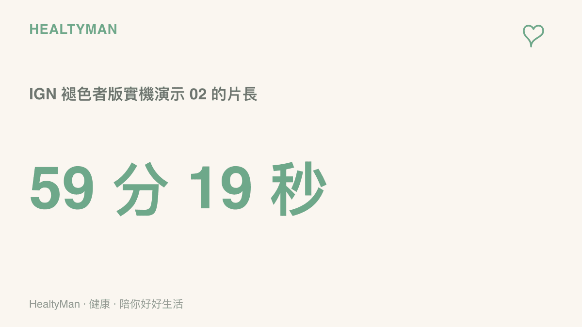 統計圖卡呈現 IGN 中國上架的艾爾登法環褪色者版實機演示影片全長 59 分 19 秒，相當於近一小時的連續螢幕觀看時間