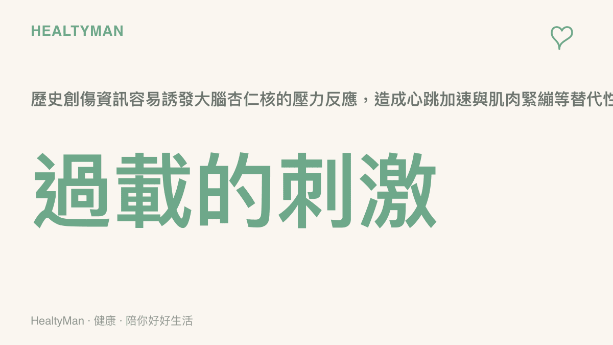 圖卡呈現接收創傷資訊時大腦杏仁核活躍度增加的數值與壓力反應關聯