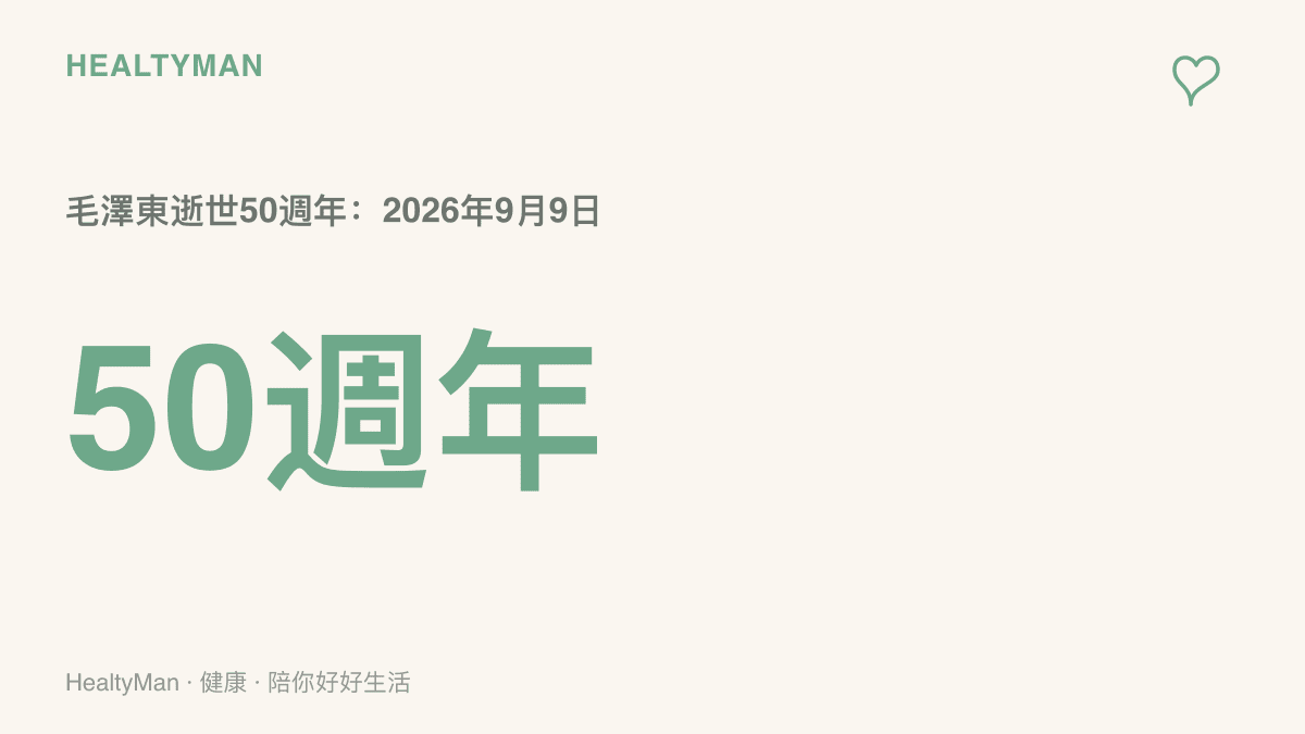 圖卡以醒目數字50週年標示毛澤東於1976年9月9日逝世，到2026年9月9日滿五十週年，相關紀念話題登上熱搜