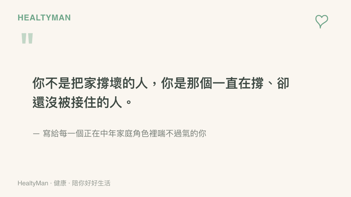 給中年家庭角色無力感讀者的溫柔自我接納圖卡引言
