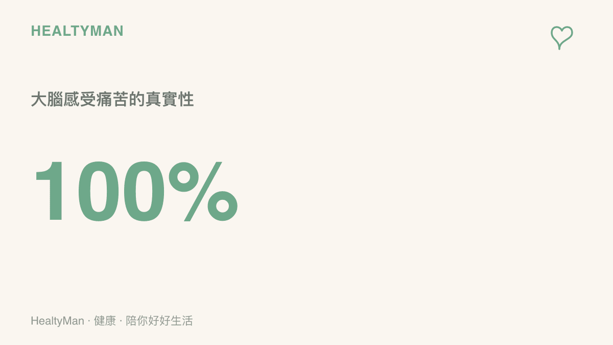 統計數字呈現無論處境為何，大腦與身體對痛苦的反應都是絕對真實的