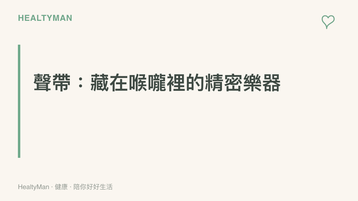 聲帶構造與發聲原理示意圖卡，說明氣流通過聲帶產生振動的過程
