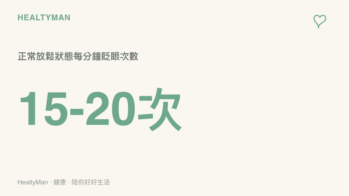 統計數字呈現人類在正常放鬆狀態下每分鐘眨眼十五到二十次，藉此提醒緊盯螢幕會減少眨眼次數