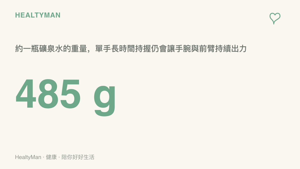統計圖卡呈現聯想 ThinkTab 11S 平板機身重量為 485 公克，約等於一瓶礦泉水，提醒單手長時間持握仍會造成手腕與前臂的負擔