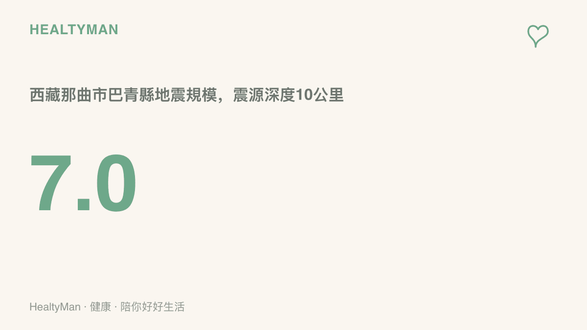 呈現西藏那曲市巴青縣規模7.0地震、震源深度10公裏，以及次日啟動三級救災應變的關鍵數字