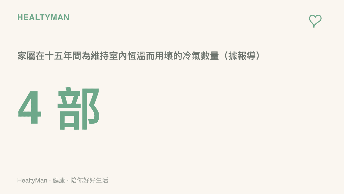 家屬十五年間用壞四部冷氣的數據圖卡，說明長期臥牀者對恆溫環境的依賴