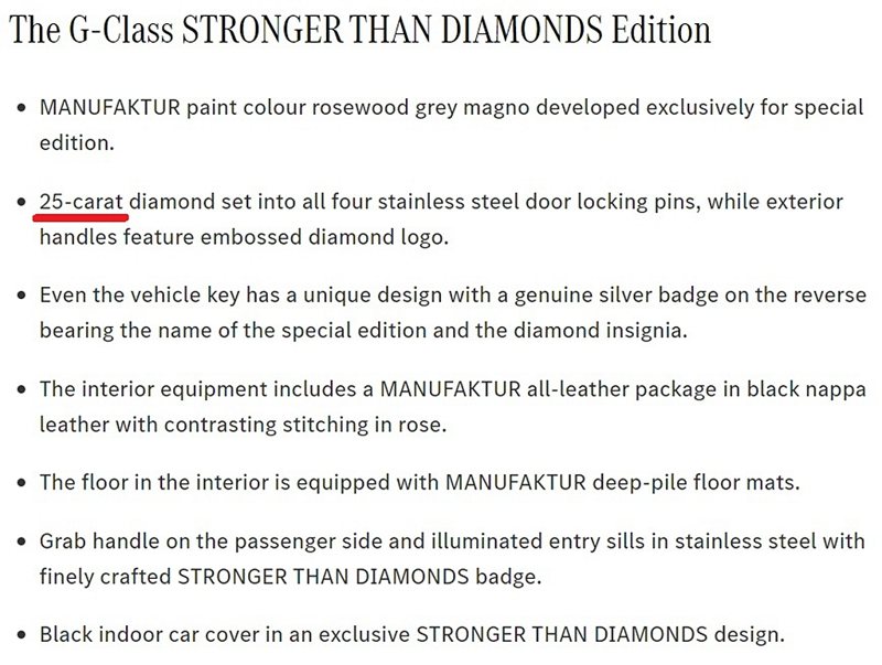 原廠媒體網站竟然把鑽石重量單位標示為25-carat（25克拉）！所幸美國網站以...